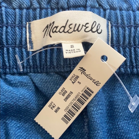 Madewell Indigo Smocked Huston Pull-On Crop Pants - Picture 9 of 16